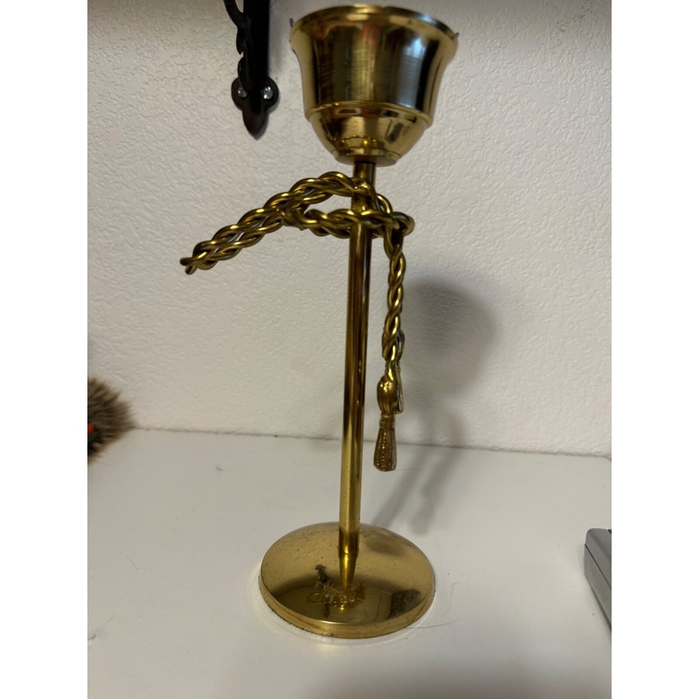 Brass candlestick holder vintage unique piece - Picture 5 of 5